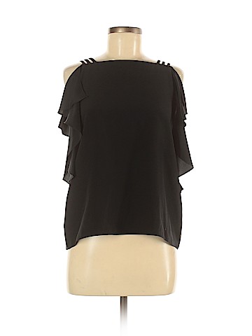 Amanda Uprichard Short Sleeve Silk Top (view 1)
