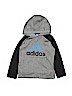 Adidas 100% Polyester Graphic Gray Pullover Hoodie Size 6 - photo 1