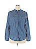 Jones New York Sport 100% Cotton Blue Long Sleeve Button-Down Shirt Size XL - photo 1