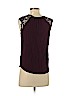 H&M 100% Polyester Burgundy Sleeveless Blouse Size S - photo 2