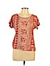 Lucky Brand Orange Short Sleeve Top Size L - photo 1