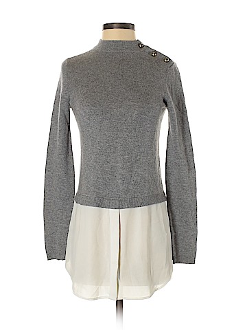 Aqua Cashmere Pullover Sweater (view 1)