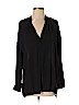 Lush 100% Polyester Black Long Sleeve Blouse Size S - photo 1