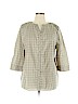D&Co. 100% Cotton Tan 3/4 Sleeve Blouse Size XL - photo 1