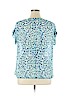 a.n.a. A New Approach 100% Polyester Blue Short Sleeve Blouse Size XL - photo 2