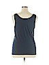 J. Crew Factory Store 100% Cotton Blue Sleeveless Top Size XL - photo 2