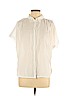 H&M 100% Cotton White Short Sleeve Button-Down Shirt Size 10 - photo 1