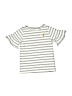 Carter's 100% Cotton Stripes Gray Short Sleeve Top Size 7 - photo 1