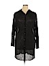 Tropical Escape 100% Polyester Black Cardigan Size 16 - 18 - photo 1