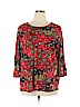 CW Classics 100% Cotton Red 3/4 Sleeve Top Size 1X - photo 1
