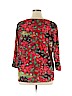 CW Classics 100% Cotton Red 3/4 Sleeve Top Size 1X - photo 2