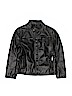 Urban Republic 100% Polyurethane Solid Black Faux Leather Jacket Size 10 - 12 - photo 1