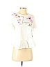 Cinq à Sept 100% Cotton White Short Sleeve Top Size XS - photo 1
