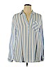 Express 100% Cotton Blue Long Sleeve Button-Down Shirt Size XL - photo 1