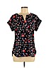 Talbots 100% Polyester Black Short Sleeve Blouse Size M (petite) - photo 1