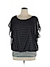 Alyx 100% Polyester Black Short Sleeve Blouse Size 1X - photo 1