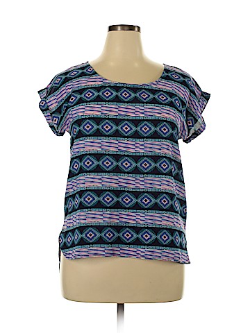 Pink Rose Short Sleeve Blouse (view 1)