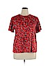 Faith and Joy Red Short Sleeve Blouse Size XL - photo 1