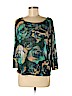 Love, Fire 100% Polyester Blue 3/4 Sleeve Top Size M - photo 1