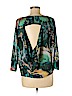 Love, Fire 100% Polyester Blue 3/4 Sleeve Top Size M - photo 2