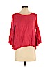 Pleione 100% Rayon Red 3/4 Sleeve Blouse Size XS (petite) - photo 1