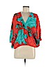 On The Road... 100% Rayon Orange 3/4 Sleeve Blouse Size M - photo 1