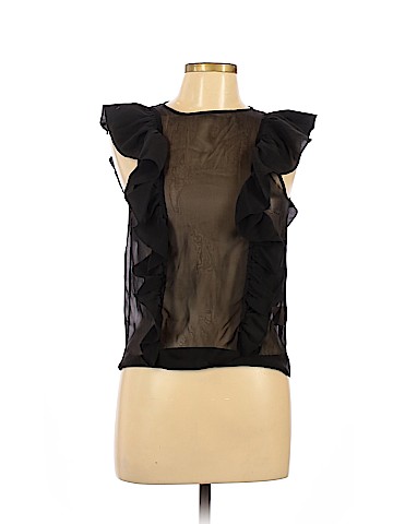 Anine Bing Short Sleeve Silk Top (view 1)