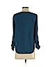 Ann Taylor LOFT 100% Polyester Blue Long Sleeve Blouse Size XXS (petite) - photo 2