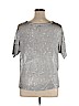 Vanity 100% Polyester Silver Short Sleeve Top Size XL - photo 2