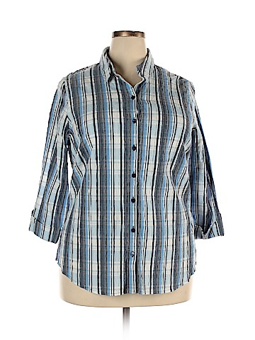 Alia 3/4 Sleeve Button-Down Shirt (view 1)