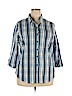 Alia Blue 3/4 Sleeve Button-Down Shirt Size 18 - photo 1