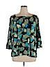 Cj Banks Blue 3/4 Sleeve Top Size 1X - photo 1