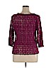 Zac & Rachel Purple 3/4 Sleeve Top Size XL - photo 2