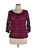 Zac & Rachel Purple 3/4 Sleeve Top Size XL - photo 1