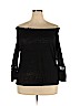 INC International Concepts 100% Linen Black Long Sleeve Top Size XXL - photo 1