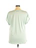 INC International Concepts 100% Polyester Green Short Sleeve Blouse Size 1X - photo 2