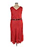 Lafayette 148 New York 100% Linen Red Casual Dress Size 14 - photo 2