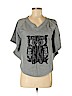 Romeo & Juliet Couture 100% Cotton Gray Short Sleeve Top Size M - photo 1