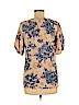 Rutzou 100% Viscose Tan Short Sleeve Blouse Size 6 - photo 2