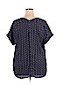 Maurices 100% Polyester Blue Short Sleeve Blouse Size XXL - photo 2