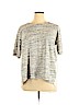Ann Taylor LOFT 100% Cotton Gray Short Sleeve Top Size XL - photo 1