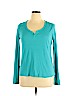 Free Press Teal Long Sleeve T-Shirt Size XL - photo 1