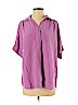 Lafayette 148 New York 100% Silk Pink Short Sleeve Silk Top Size S - photo 1