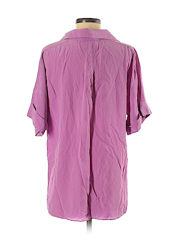 Lafayette 148 New York Short Sleeve Silk Top (view 2)