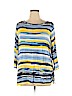Ruby Rd. Blue 3/4 Sleeve Top Size 1X - photo 1