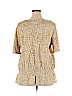 IZOD 100% Cotton Tan Short Sleeve Top Size 1X - photo 2