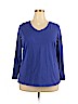 Lane Bryant Blue Long Sleeve Top Size 20 - photo 1