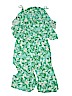 Cat & Jack 100% Rayon Floral Green Jumpsuit Size 14 - 16 - photo 1