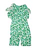Cat & Jack 100% Rayon Floral Green Jumpsuit Size 14 - 16 - photo 2