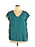 Old Navy 100% Rayon Teal Short Sleeve Blouse Size XXL - photo 1